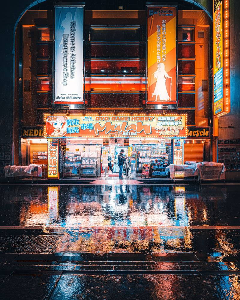 The Streets Of Akihabara In The Night By Junya Watanabe