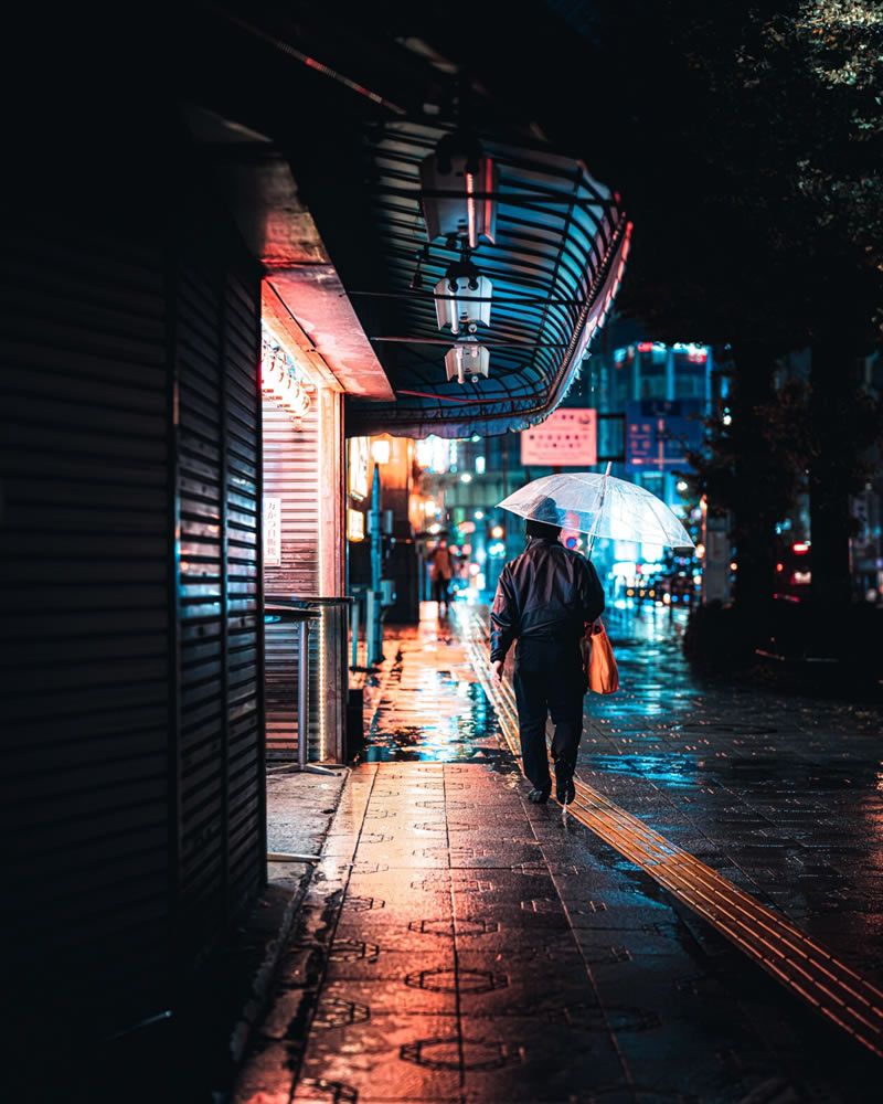 The Streets Of Akihabara In The Night By Junya Watanabe