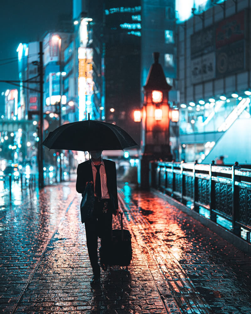 The Streets Of Akihabara In The Night By Junya Watanabe