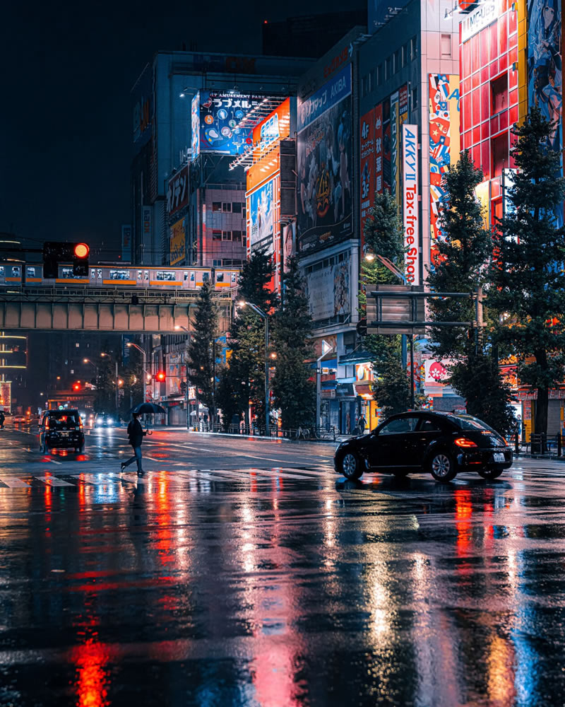 The Streets Of Akihabara In The Night By Junya Watanabe