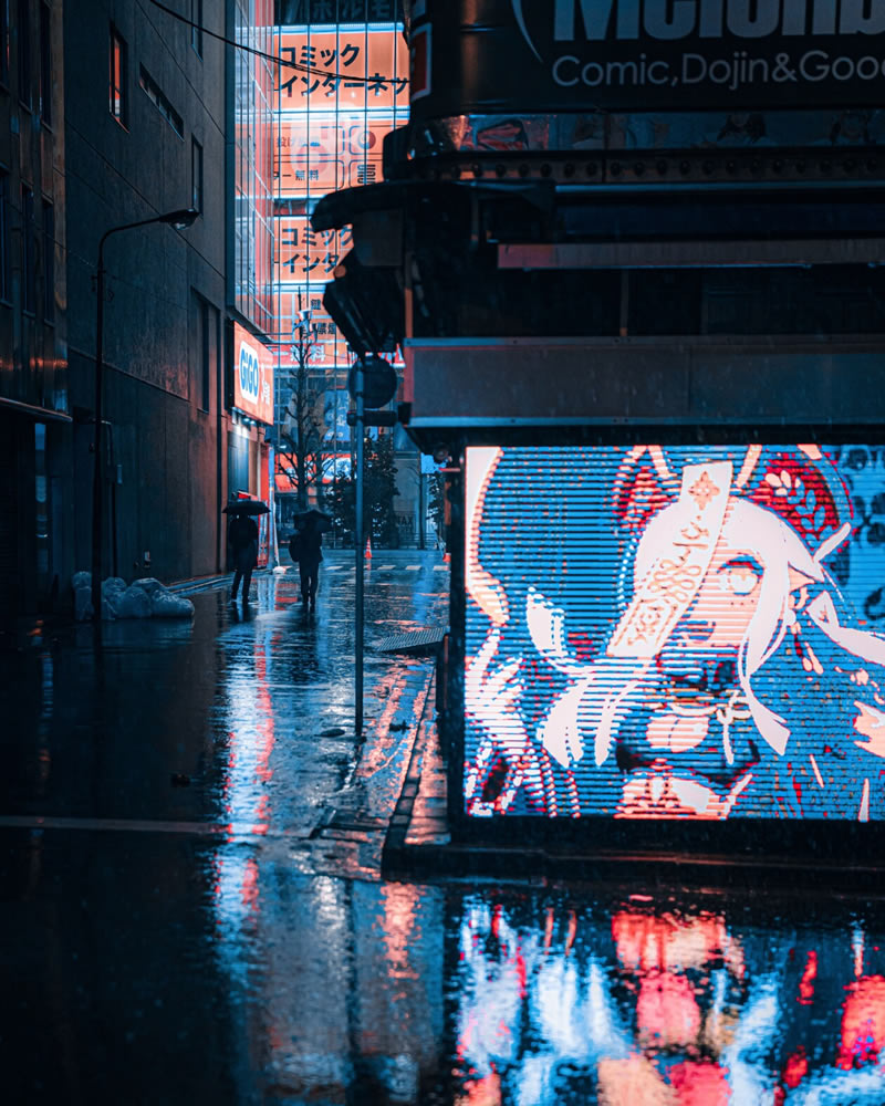 The Streets Of Akihabara In The Night By Junya Watanabe