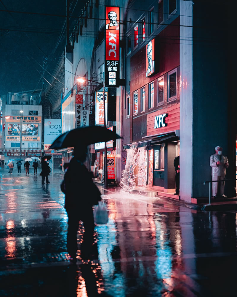 The Streets Of Akihabara In The Night By Junya Watanabe