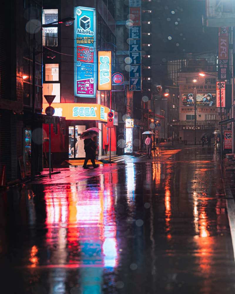 The Streets Of Akihabara In The Night By Junya Watanabe