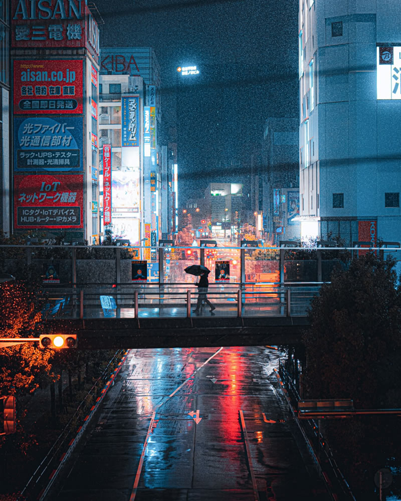 The Streets Of Akihabara In The Night By Junya Watanabe