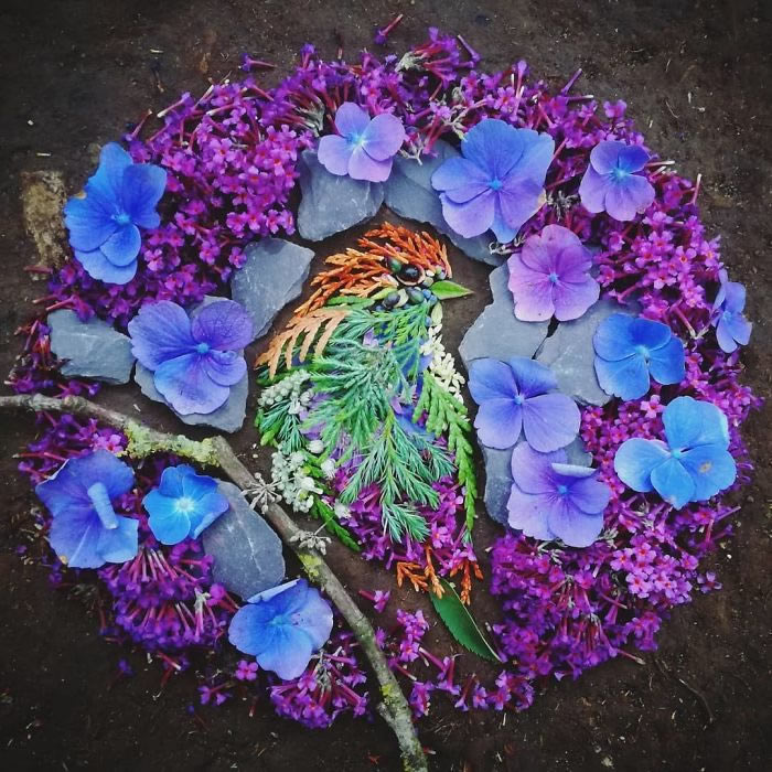 Bird Portraits Using Leaves And Flowers By Hannah Bullen-Ryner 