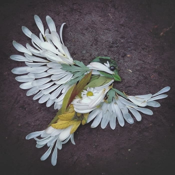 Bird Portraits Using Leaves And Flowers By Hannah Bullen-Ryner 