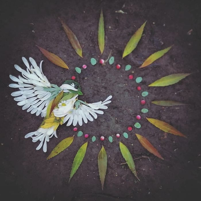 Bird Portraits Using Leaves And Flowers By Hannah Bullen-Ryner 