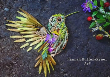 Bird Portraits Using Leaves And Flowers By Hannah Bullen-Ryner