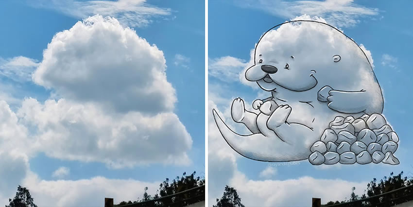 Clouds Drawings by Monse Ascencio