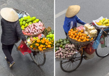 Street Photos Of Fruit Merchants In Hanoi by Trung Dong