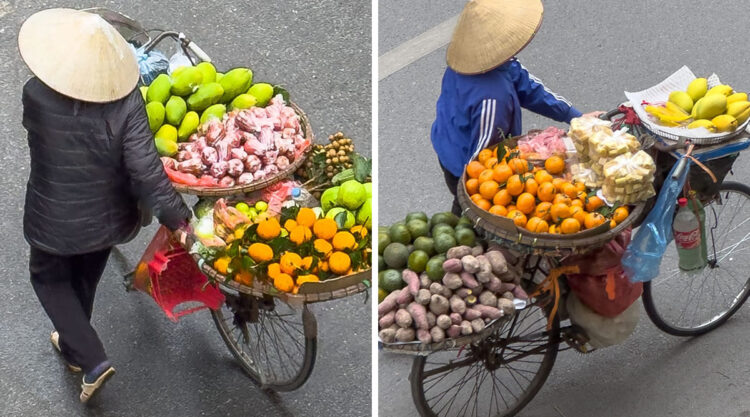 Street Photos Of Fruit Merchants In Hanoi by Trung Dong