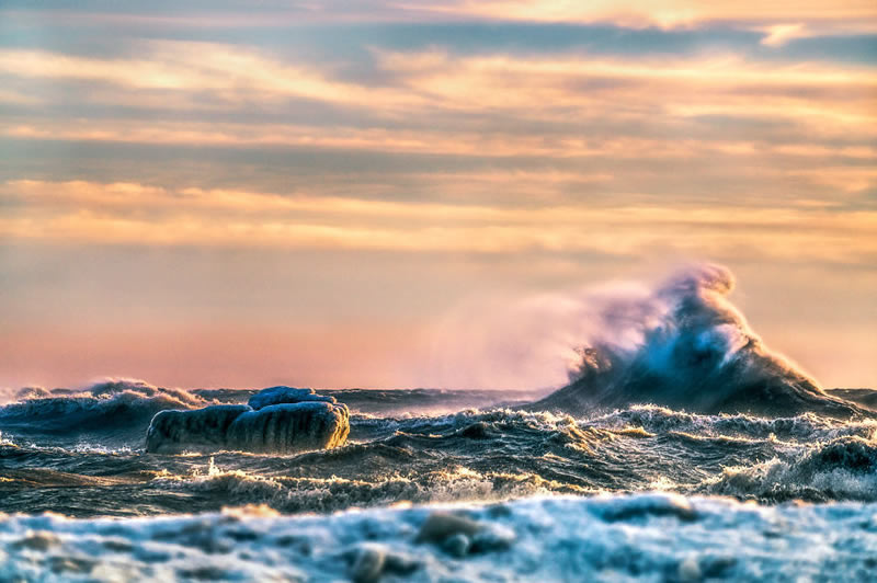 Waves Of Lake Erie By Trevor Pottelberg