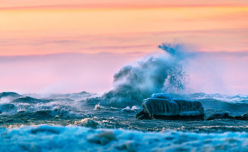 Waves Of Lake Erie By Trevor Pottelberg