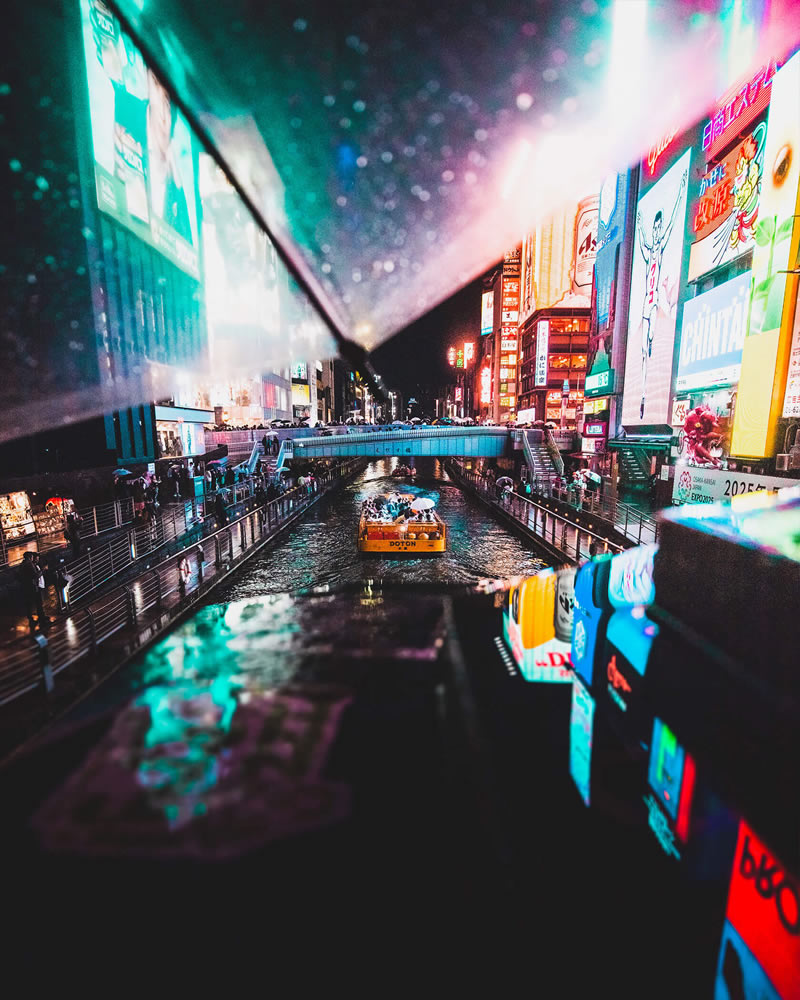 Reflective Rainy Nights Of Osaka By Omi Kim