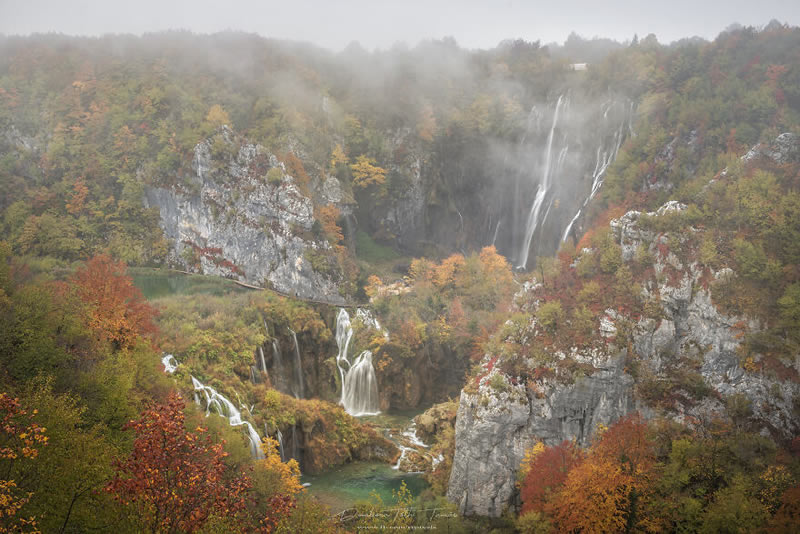 Colorful Waterfalls Of Plitvice Lakes In Croatia By Tamas Dombora