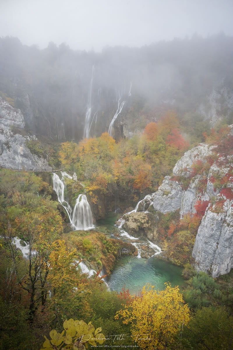 Colorful Waterfalls Of Plitvice Lakes In Croatia By Tamas Dombora