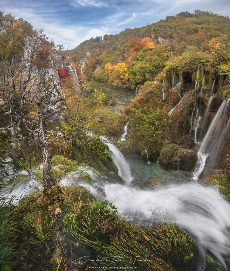 Colorful Waterfalls Of Plitvice Lakes In Croatia By Tamas Dombora