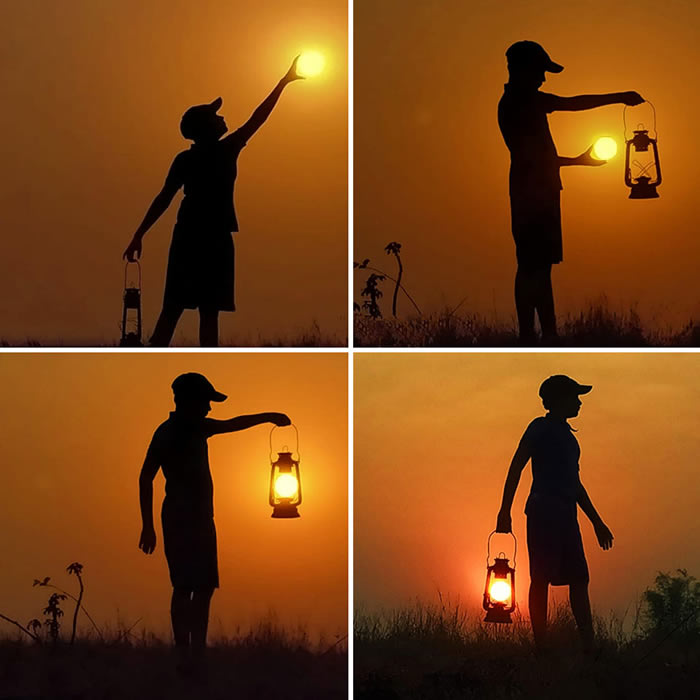 Silhouettes And Stories During Sunset By Aaditya Shrirang Bhat