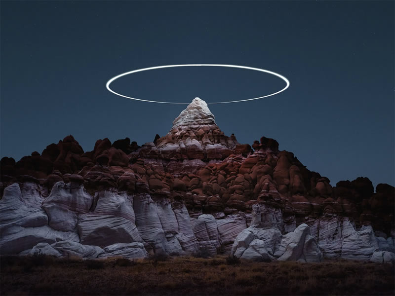 Landscape Photos By Attaching LED Lights To Drones By Reuben Wu