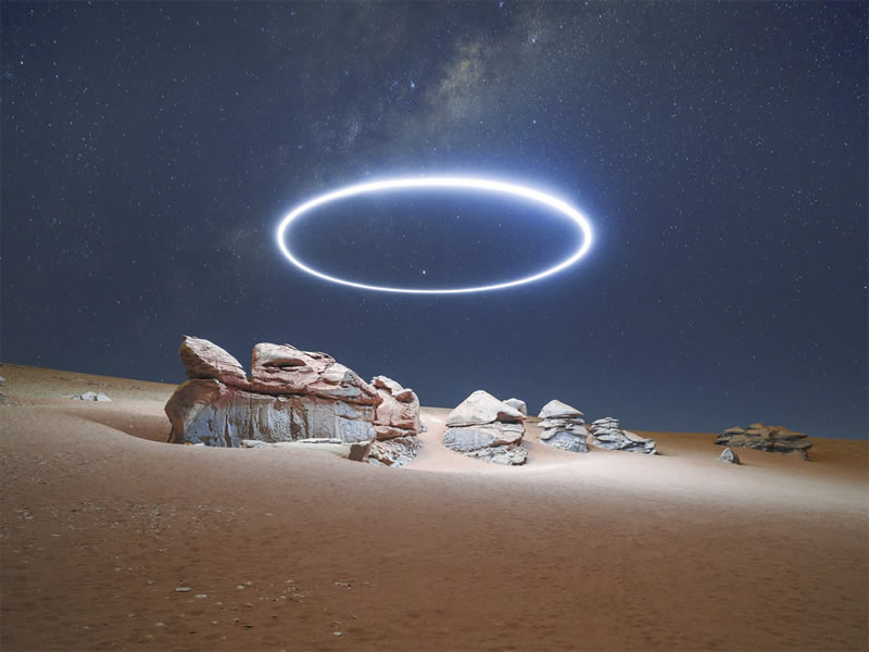 Landscape Photos By Attaching LED Lights To Drones By Reuben Wu