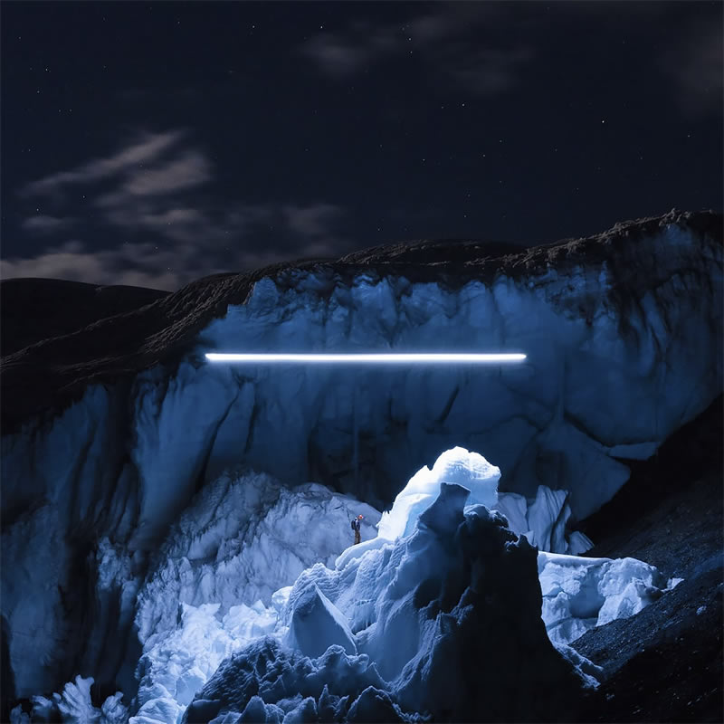 Landscape Photos By Attaching LED Lights To Drones By Reuben Wu