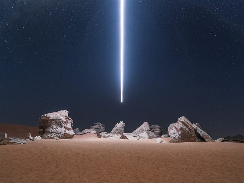 Landscape Photos By Attaching LED Lights To Drones By Reuben Wu