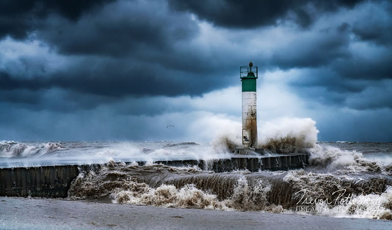 Lighthouse In Various Seasons By Trevor Pottelberg