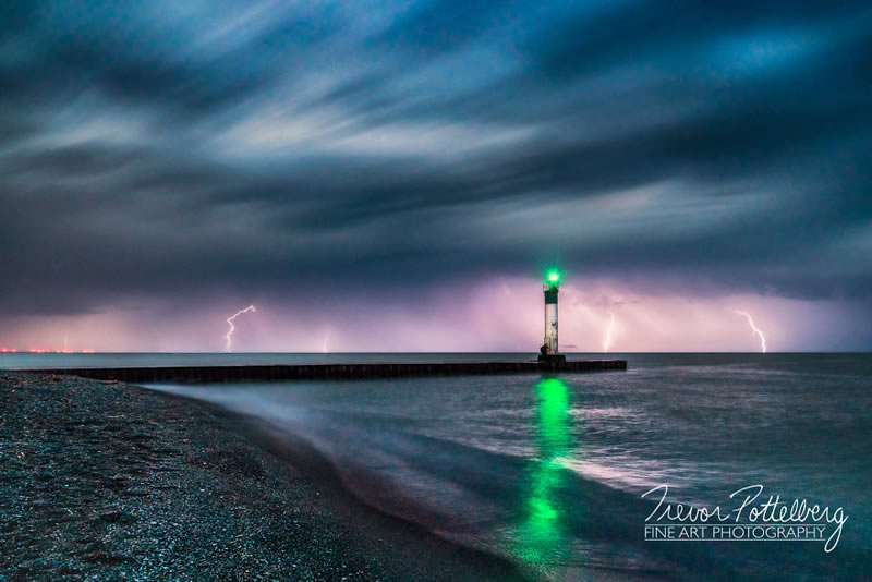 Lighthouse In Various Seasons By Trevor Pottelberg