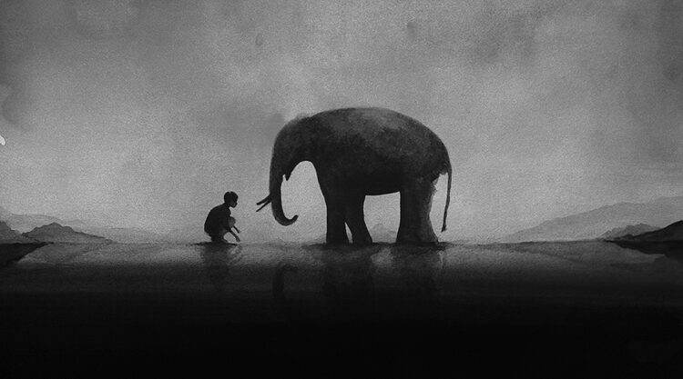 Black And White Water Color Paintings By Elicia Edijanto