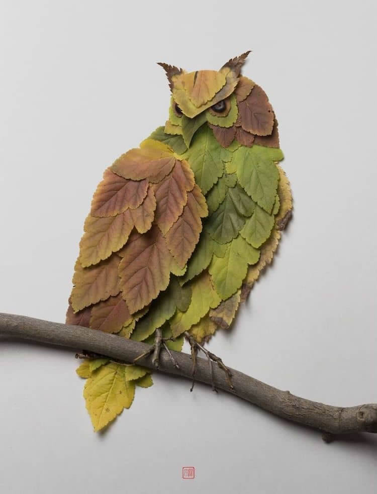 Portraits With Flowers And Leaves By Raku Inoue