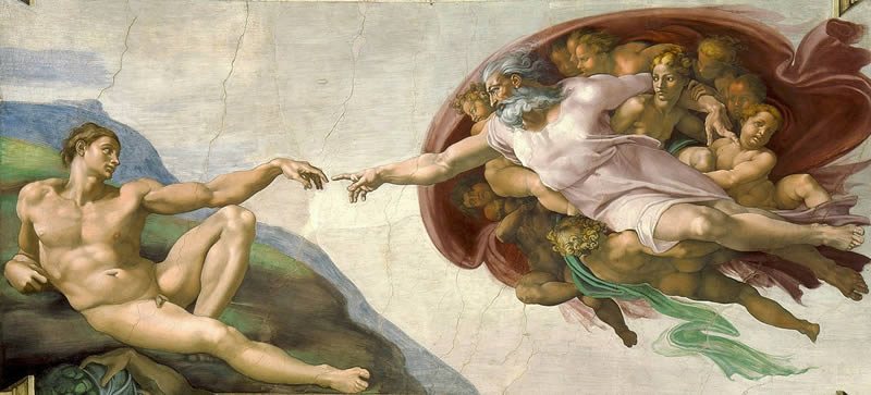 The Creation of Adam by Michelangelo - Famous Paintings In The World By Legendary Artists