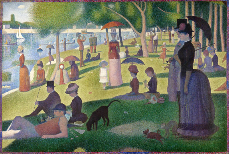 A Sunday Afternoon on the Island of La Grande Jatte by Georges Seurat - Famous Paintings In The World By Legendary Artists