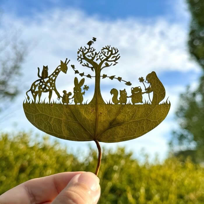 Hand-Carved Leaf Art By Lito