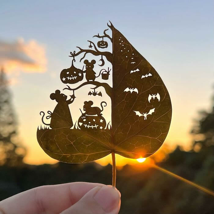 Hand-Carved Leaf Art By Lito