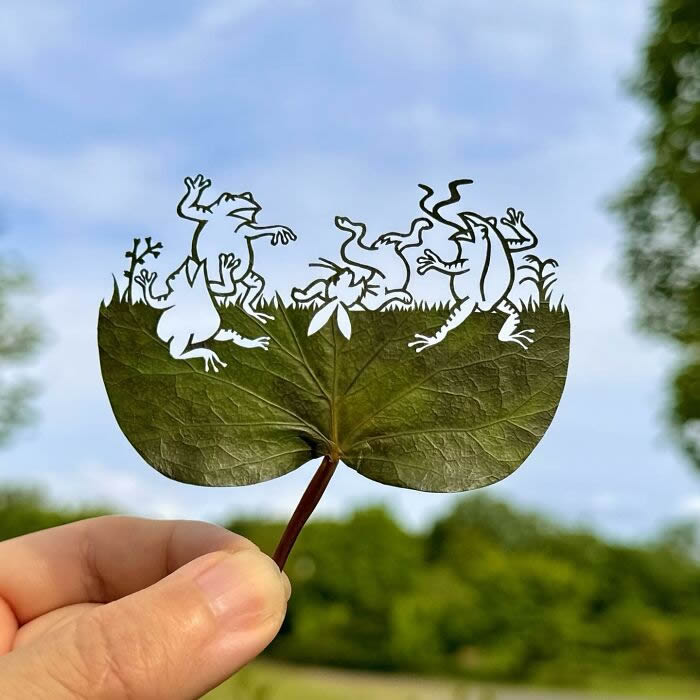 Hand-Carved Leaf Art By Lito