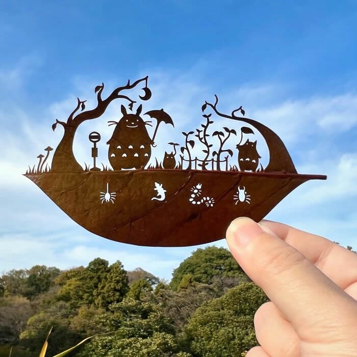 Hand-Carved Leaf Art By Lito