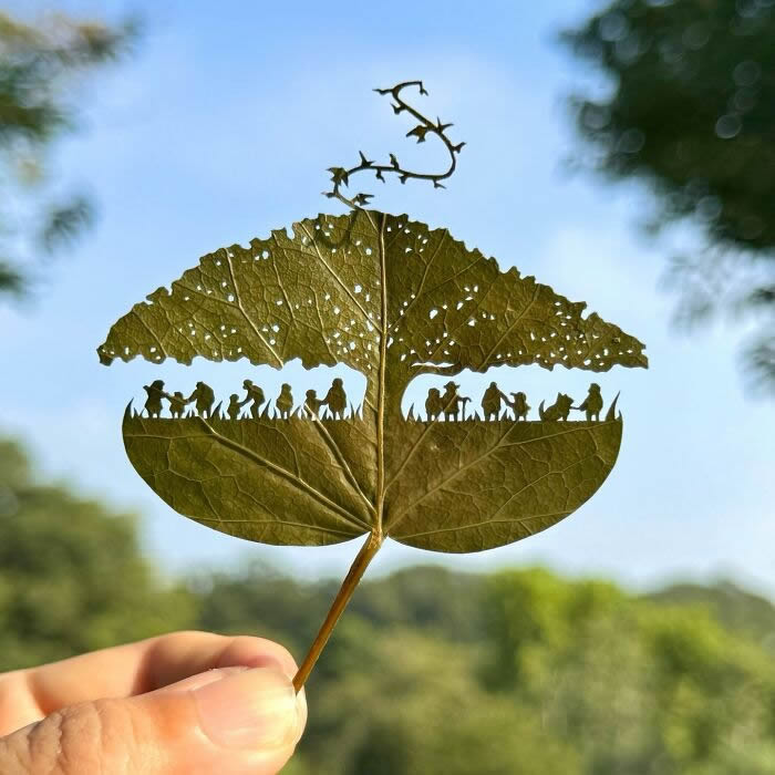 Hand-Carved Leaf Art By Lito