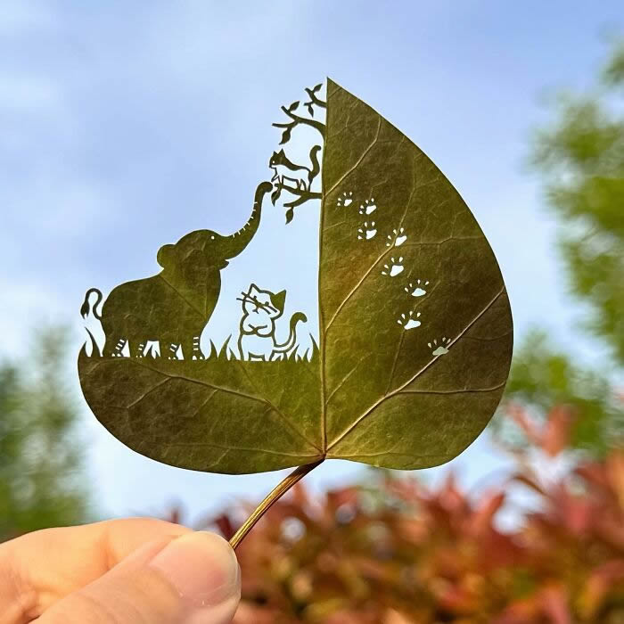 Hand-Carved Leaf Art By Lito