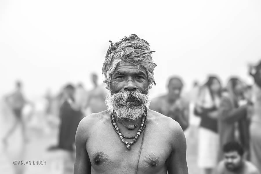 Ganges River Makar Sankranti by Anjan Ghosh