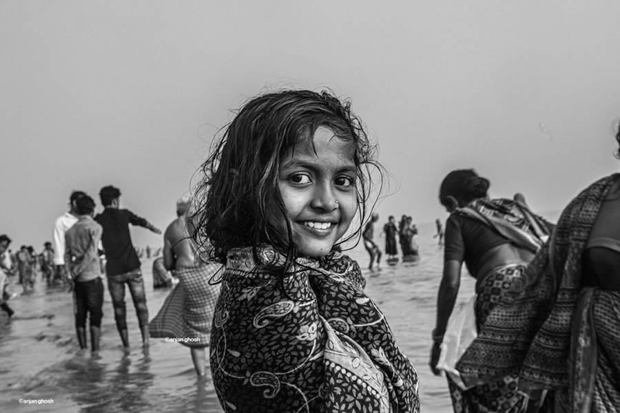 Ganges River Makar Sankranti by Anjan Ghosh