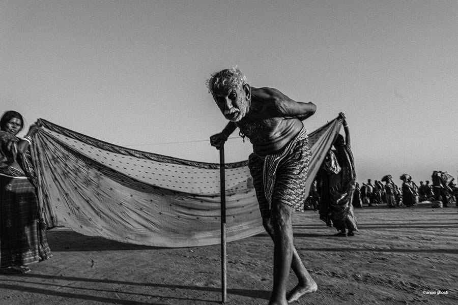 Ganges River Makar Sankranti by Anjan Ghosh