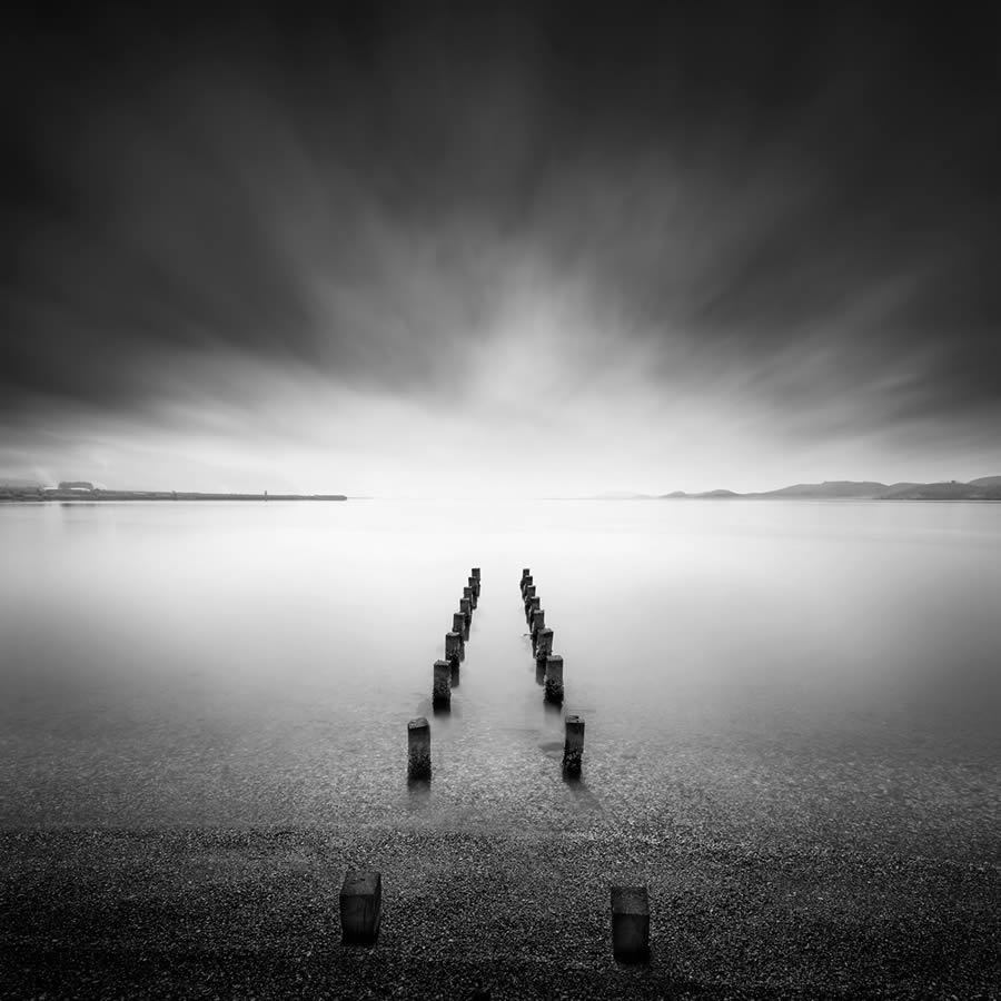 Mesolongi Lagoon Black and White Landscapes by George Digalakis