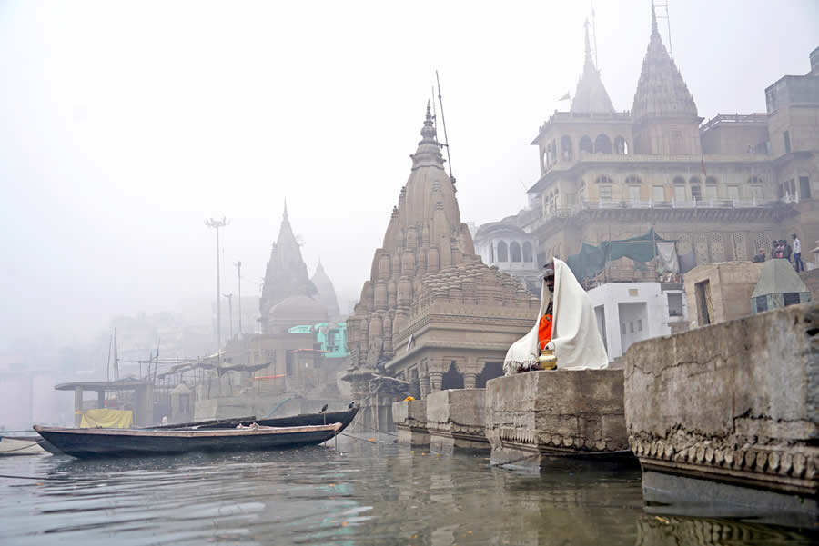 Varanasi in Winter Fog by Manish Khattry