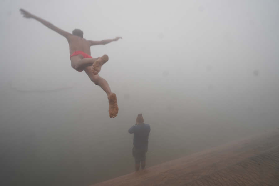 Varanasi in Winter Fog by Manish Khattry