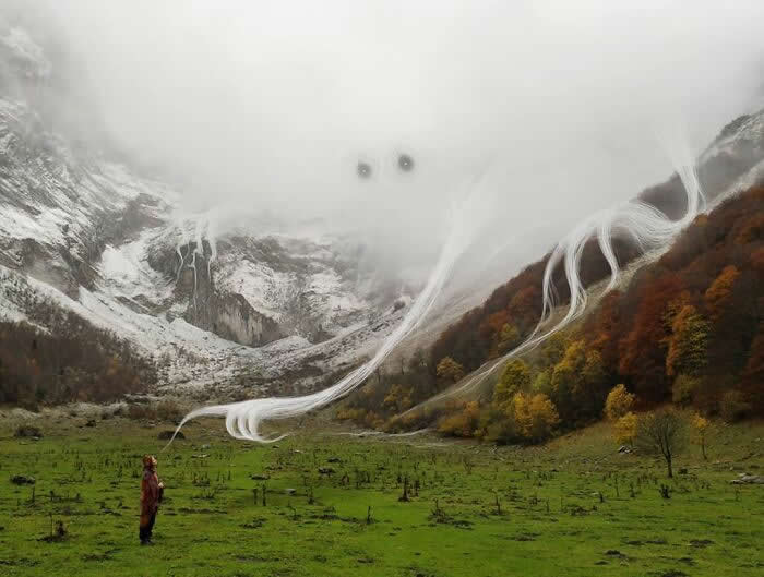 Serene Landscapes with Hauntingly Beautiful Cloud Illustrations by Vorja Sanchez